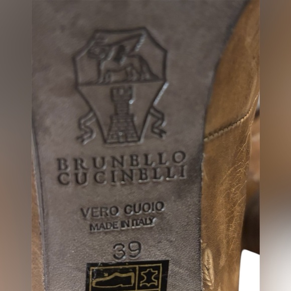 Brunello Cucinelli lace up heeled Leather boot size 39 US 9 - Picture 6 of 11